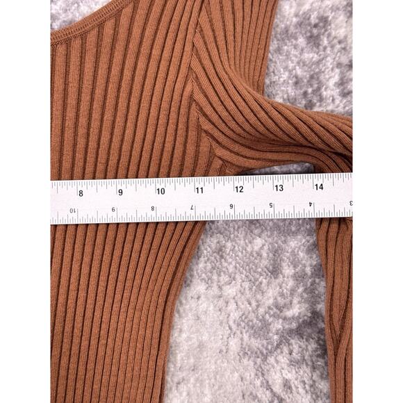 New Anine Bing Dress Medium Womens Victoria Turtleneck Shoulder Cut Out Midi - Picture 4 of 9